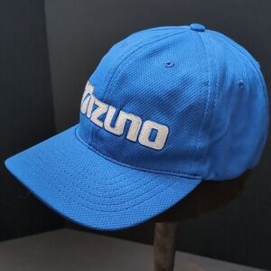 Mizuno, Performance Wear Royal Blue Fitted Golf Hat with White Logo,L/XL.
